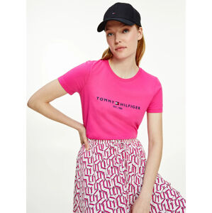Tommy Hilfiger dámské růžové triko - M (TP1)